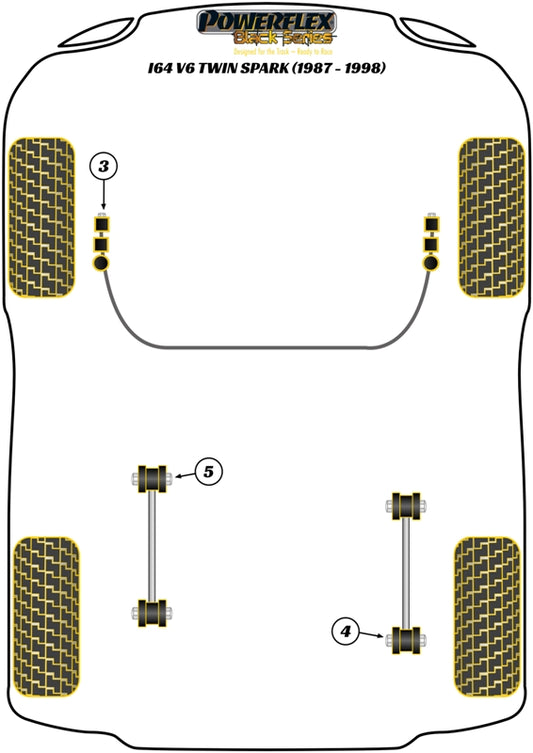 Alfa Romeo (PFR1-608BLK) Rear Trailing Arm to Chassis Bush