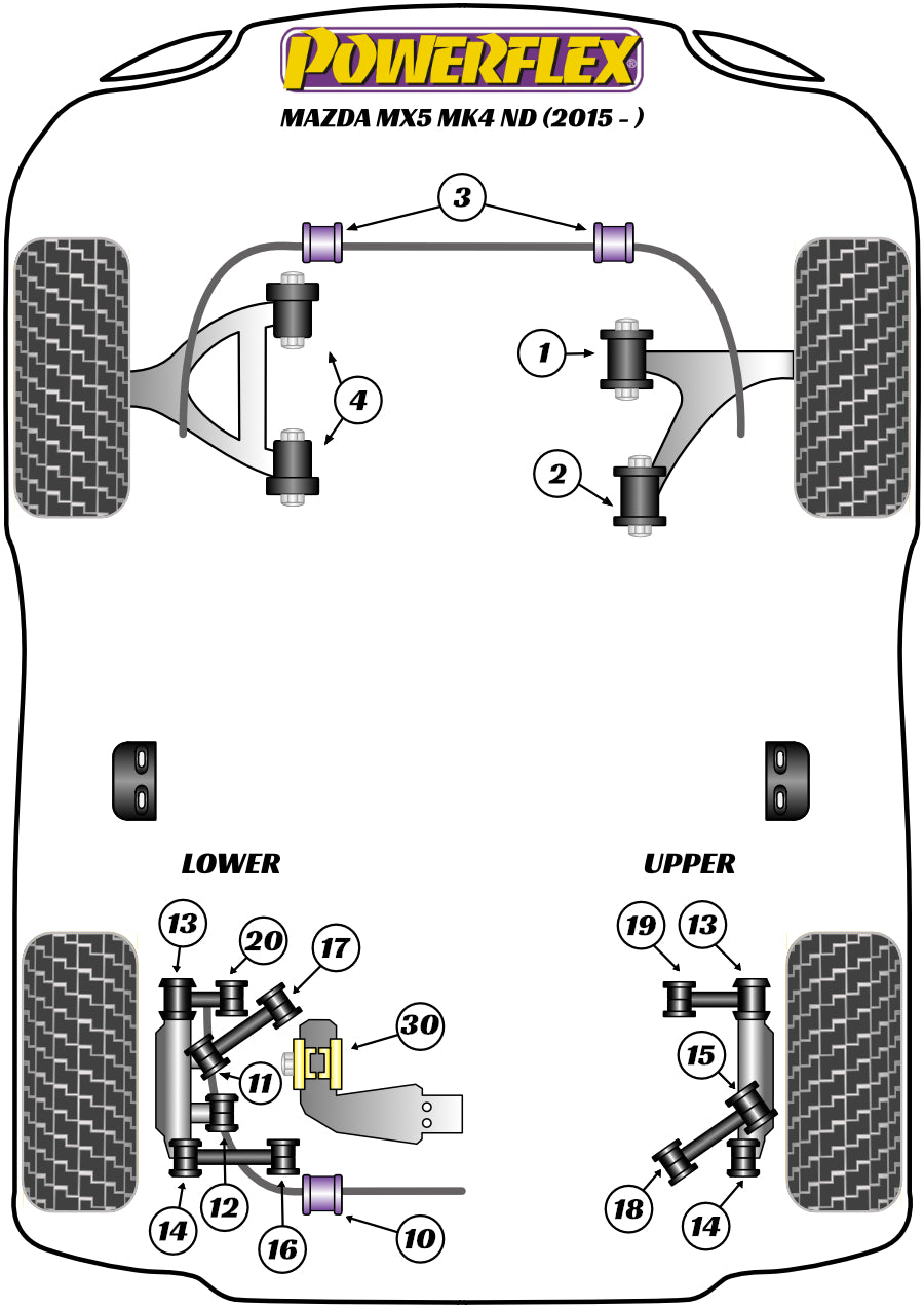 Mazda (PFR36-630) Rear Diff Mount Insert