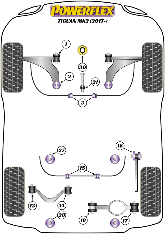 Volkswagen (PFR85-827) Rear Subframe Front Mounting Bush