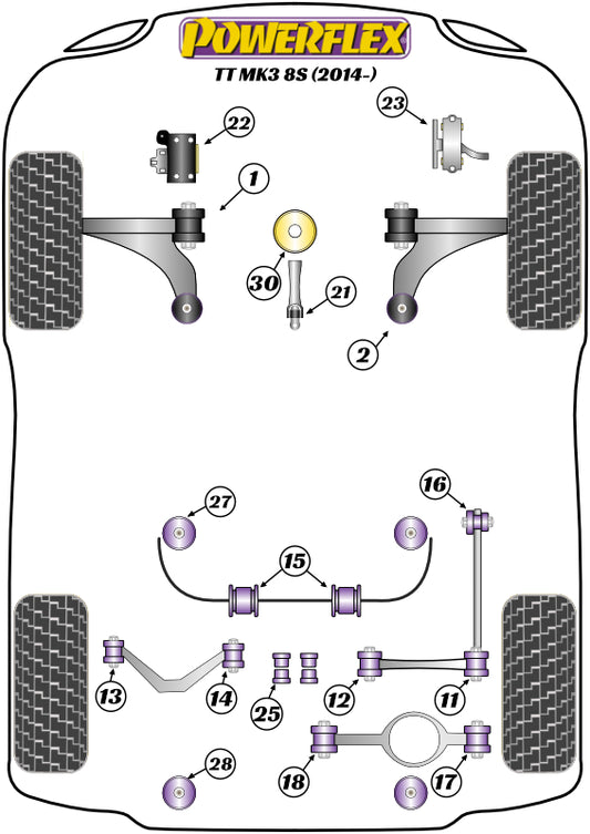 Audi (PFF3-1321) Lower Torque Mount Small Bush