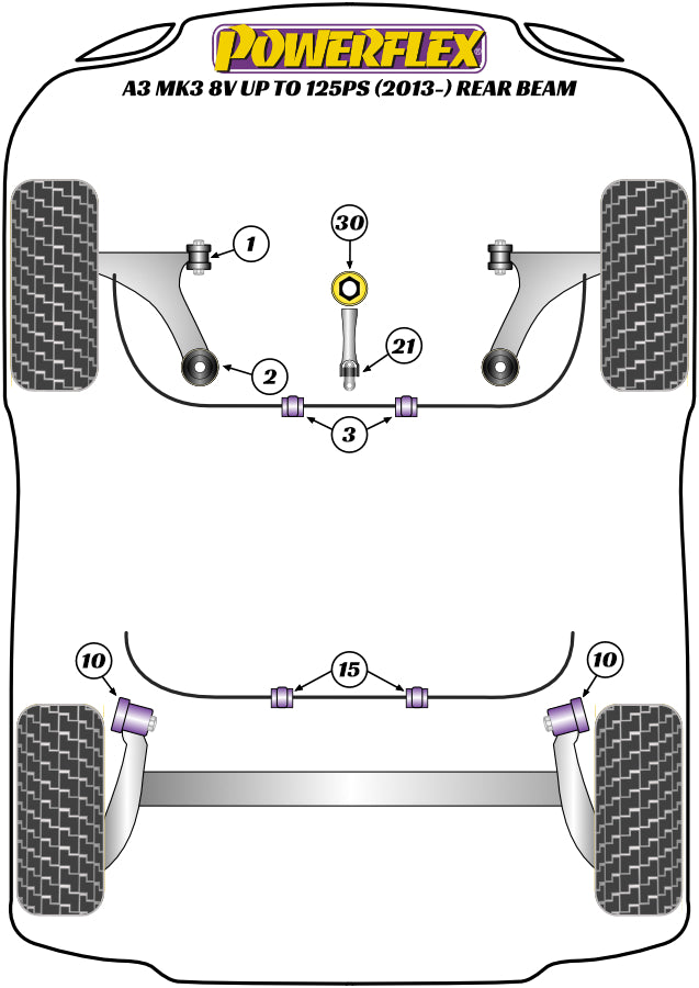 Audi (PFF85-803-25) Front Anti Roll Bar Bush 25mm