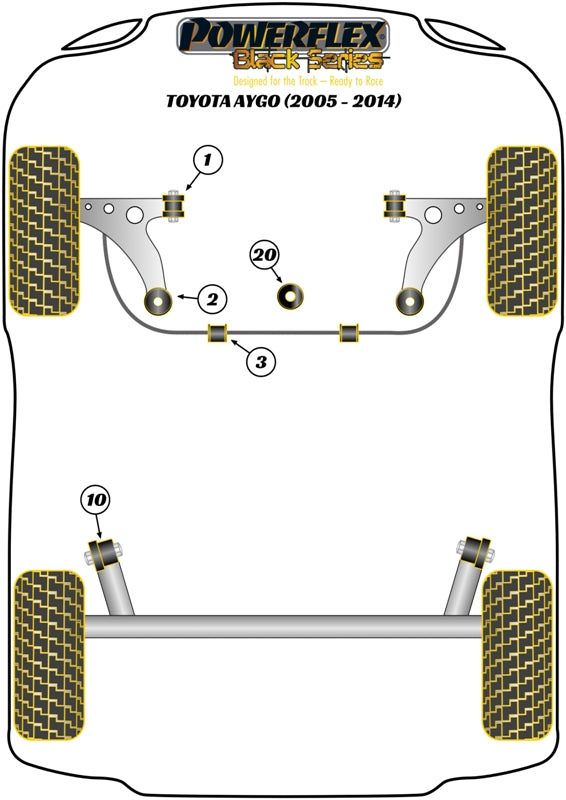 Toyota (PFF12-720BLK) Lower Engine Mount Bush