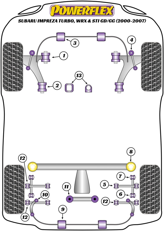 Subaru (PFR69-118) Rear Subframe-Front Outrigger To Chassis Left Side
