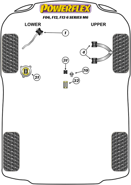 BMW (PFF5-6201) Front Radius Arm to Chassis Bush