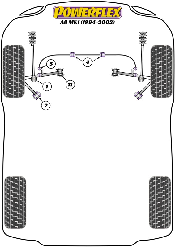 Audi (PFF3-201) Front Lower Shock Mount