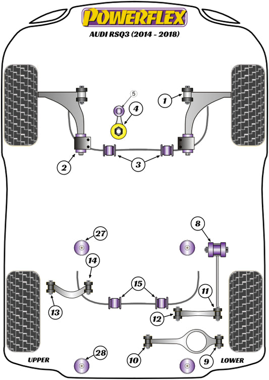 Audi (PFF85-503-23.6) Front Anti Roll Bar Bush 23.6mm