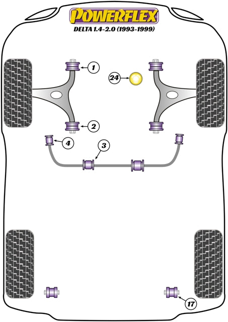 Lancia (PFF1-824) Upper Engine Mount Bush