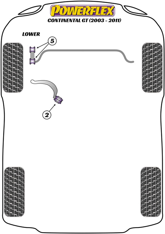 Bentley  (PFF3-213-12) Front Anti Roll Bar Link Bush