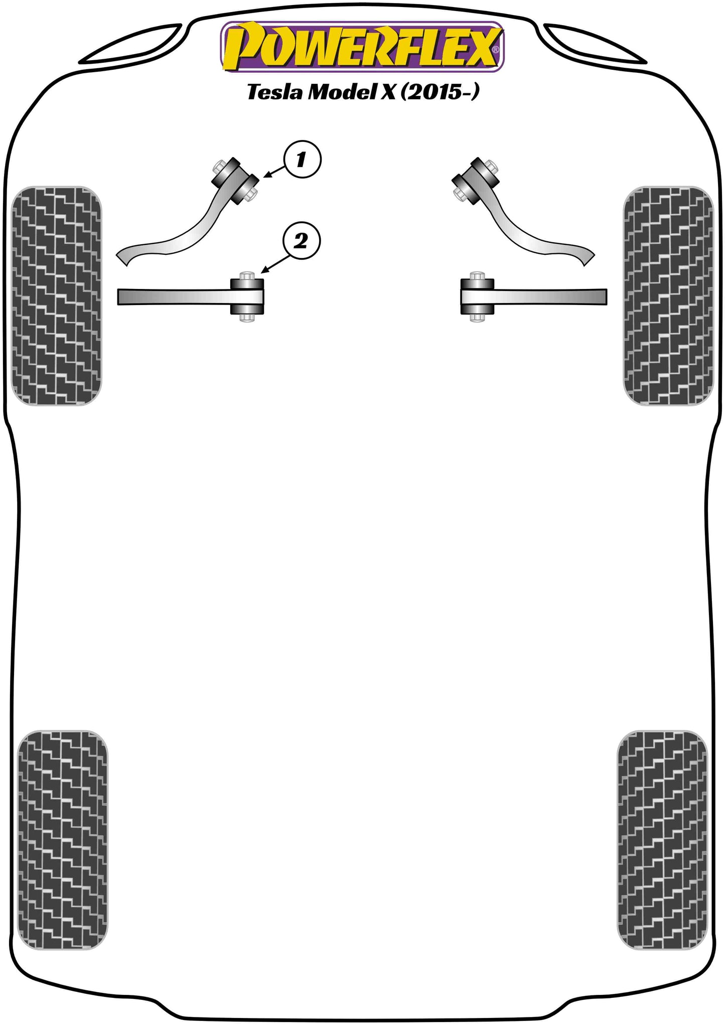 Tesla (PFF75K-502) Front Lower Aft Link Inc Bush Kit