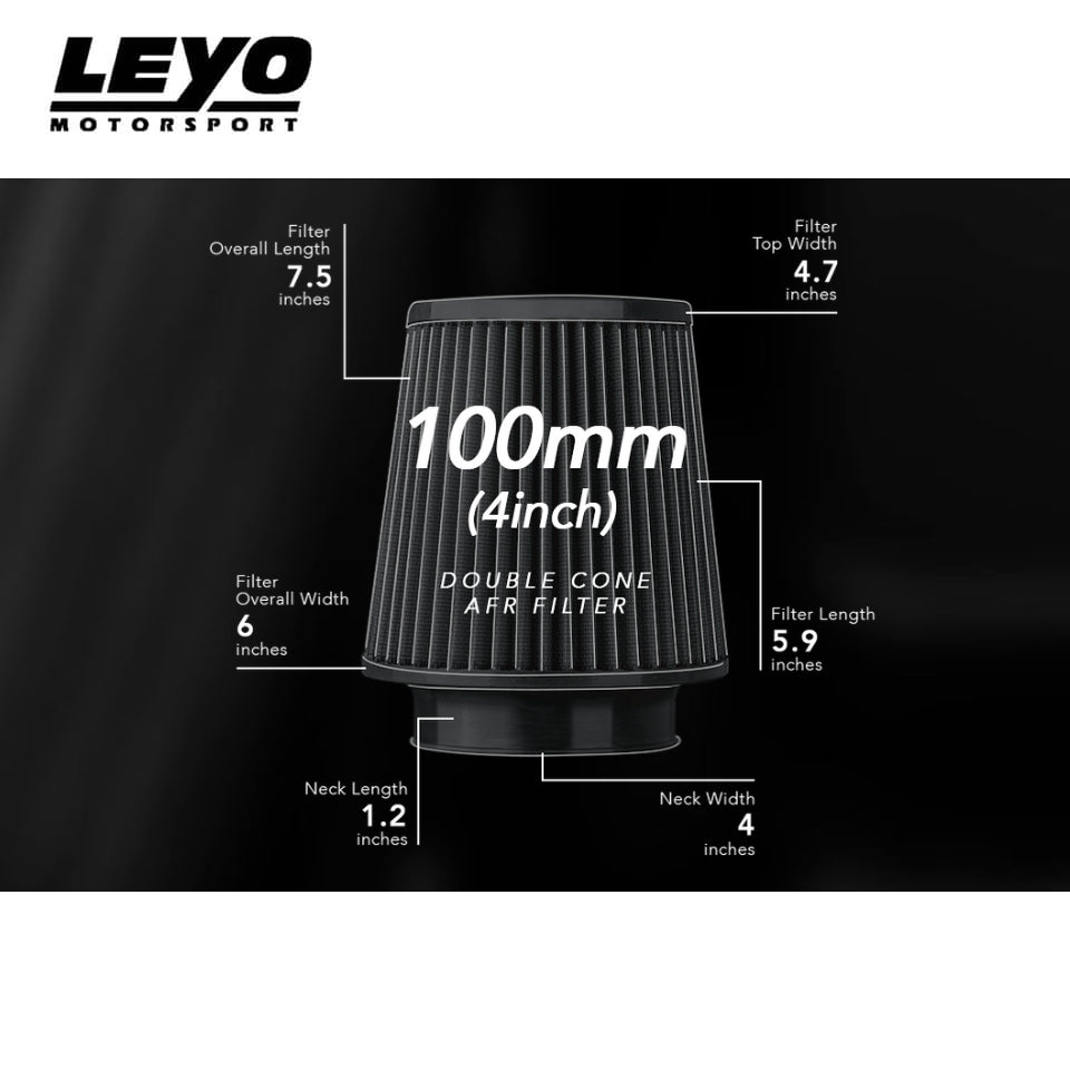 Leyo Motorsport Double Cone High Flow Air Filter 100mm