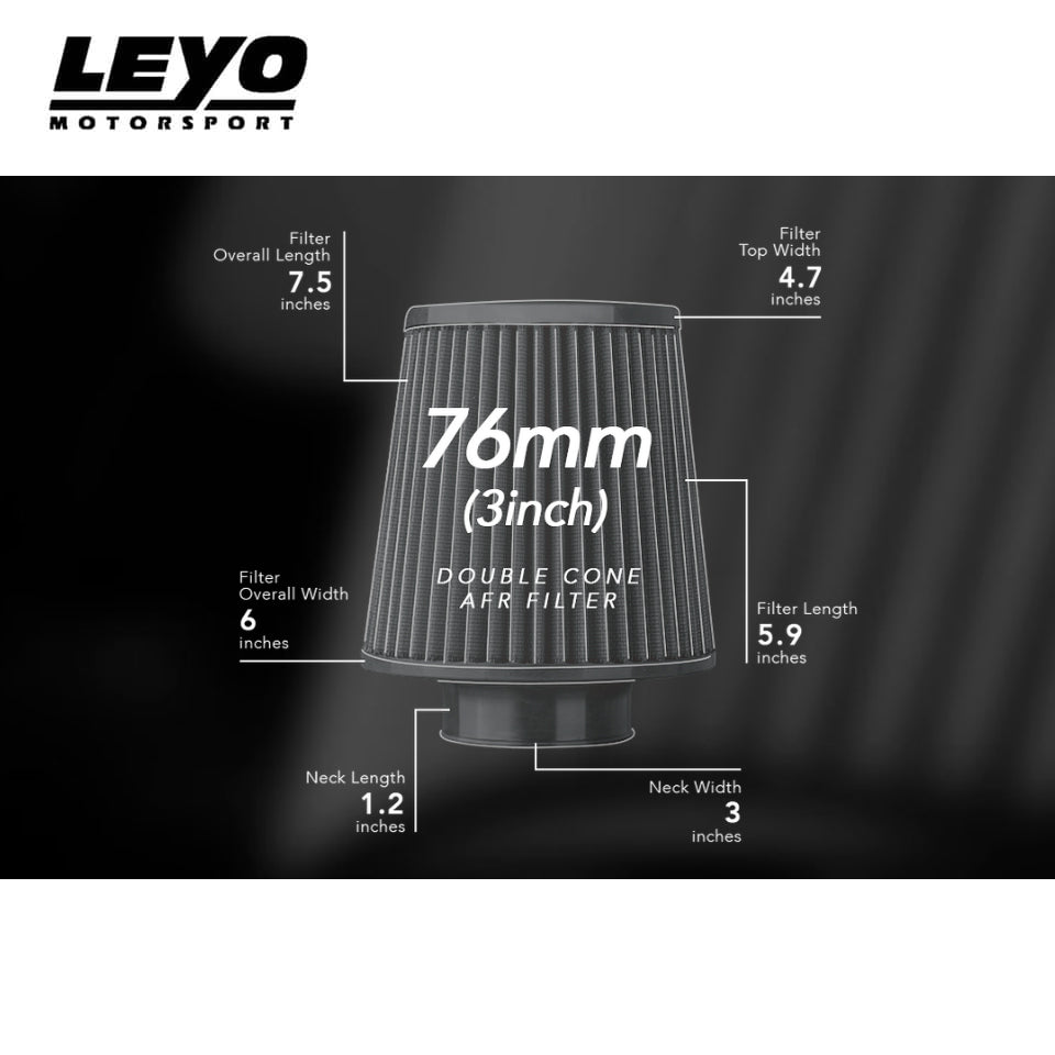Leyo Motorsport Double Cone High Flow Air Filter 76mm