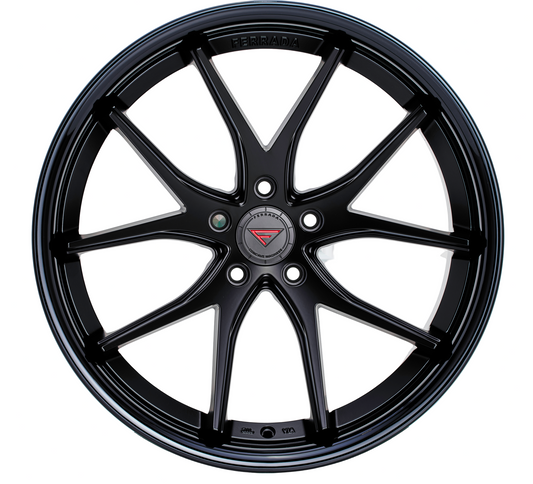 Ferrada Wheels FR2  Matte Black With Gloss Black Lip