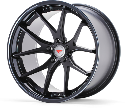 Ferrada Wheels FR2  Matte Black With Gloss Black Lip