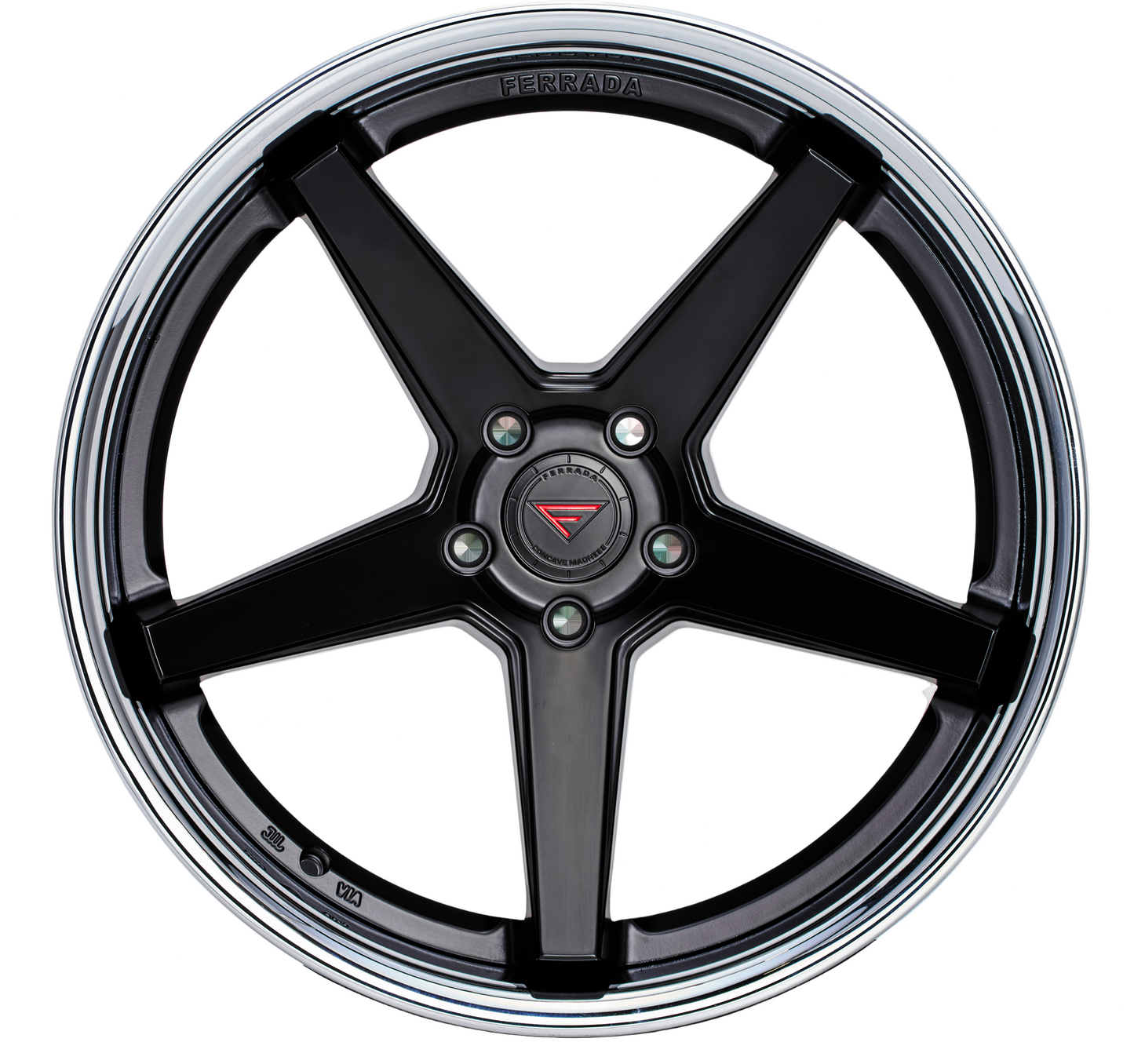 Ferrada Wheels FR3  Machine Black With Chrome Lip