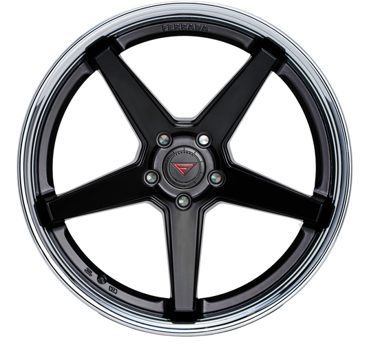 Ferrada Wheels FR3  Machine Black With Chrome Lip
