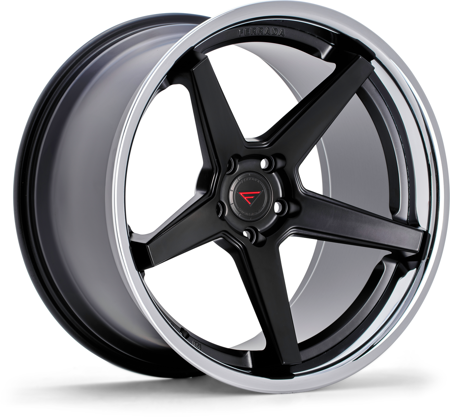 Ferrada Wheels FR3  Machine Black With Chrome Lip