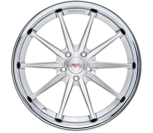Ferrada Wheels FR4  Machine Silver With Chrome Lip