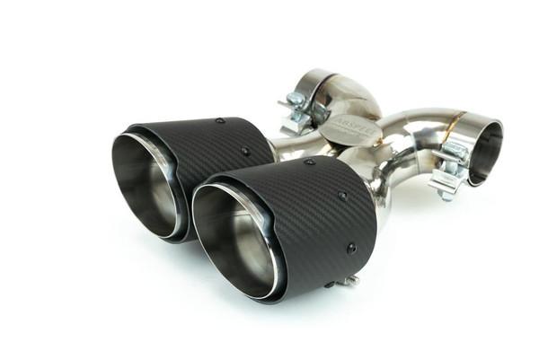 Fabspeed Porsche 718 Boxster/Cayman Maxflo True X-Pipe with Dual Tips 2017 Onwards (FS.POR.718.DLTXX)