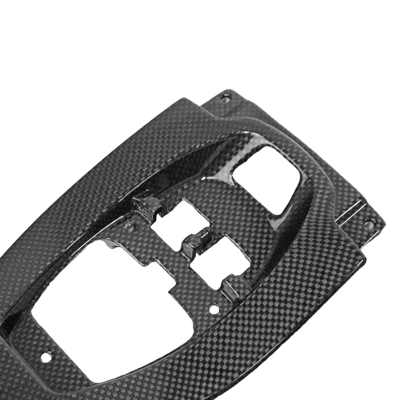 Fabspeed Carbon Fiber Shifter Console Trim - Center Start Plate - Ferrari 458 Italia/Spider (FS-CF-FER-458SP)