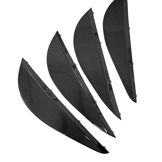 Fabspeed Carbon Fiber OEM Style Rear Diffuser Fins - Ferrari 458 Spider/Coupe (FS-CF-FER-458RFDF)