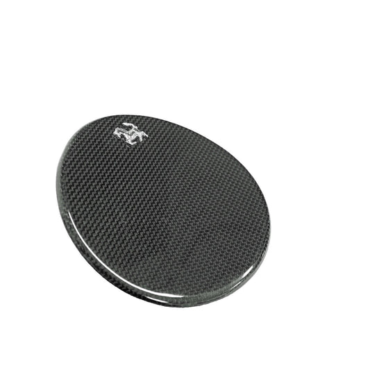 Fabspeed Carbon Fiber Fuel Door With Chrome Cavallino - Ferrari F12 Berlinetta (FS-CF-FER-F12FDC)