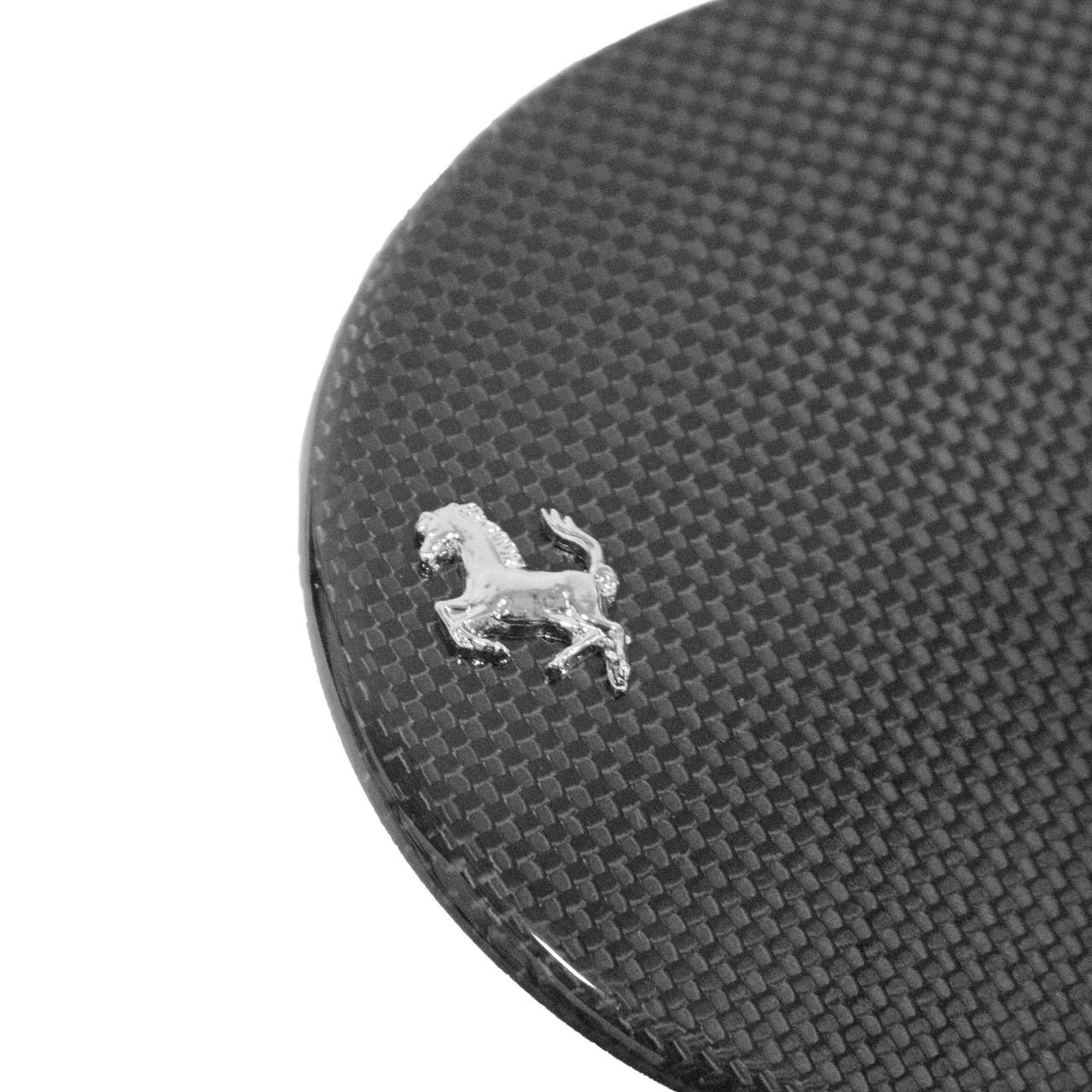 Fabspeed Carbon Fiber Petrol/Fuel Door With Cavallino - Ferrari 488 GTB/Spider (FS-CF-FER-488FDC)