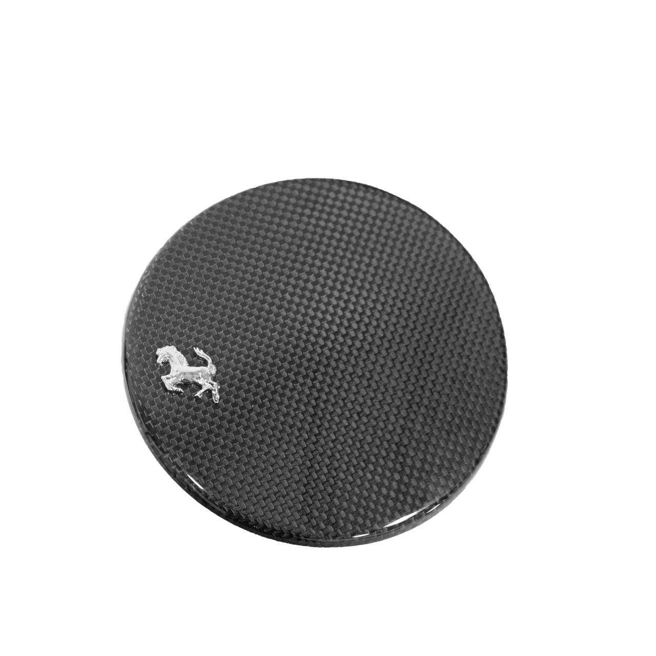 Fabspeed Carbon Fiber Petrol/Fuel Door With Cavallino - Ferrari 488 GTB/Spider (FS-CF-FER-488FDC)