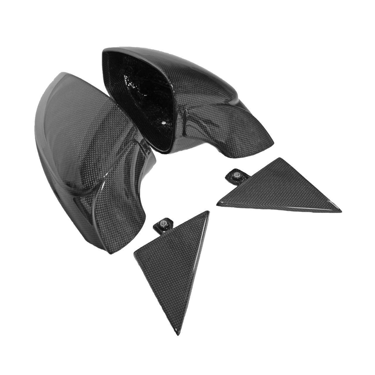 Fabspeed Carbon Fiber Outer Mirror Housings With Triangle Trim - Ferrari 488 GTB/Spider (FS-CF-FER-488MHTT)