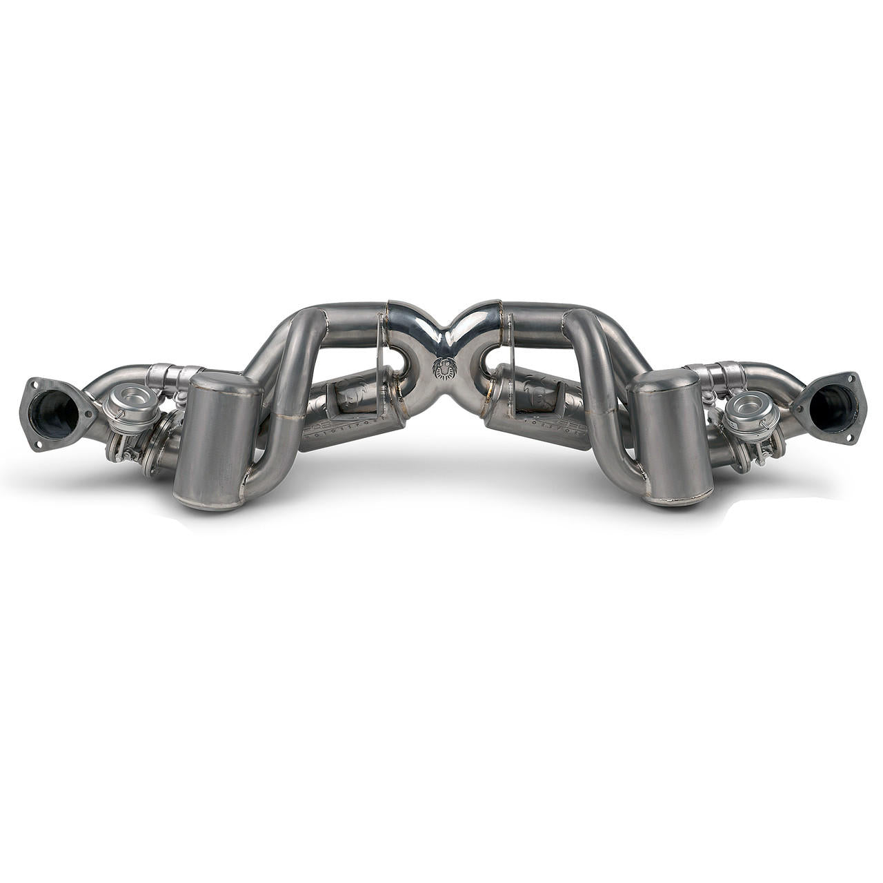 Fabspeed Porsche 718 GT4 RS Titanium Valvetronic X-Pipe Cat-Back Exhaust System 2022 Onwards (FS.POR.718GT4RS.VLVX.TI)