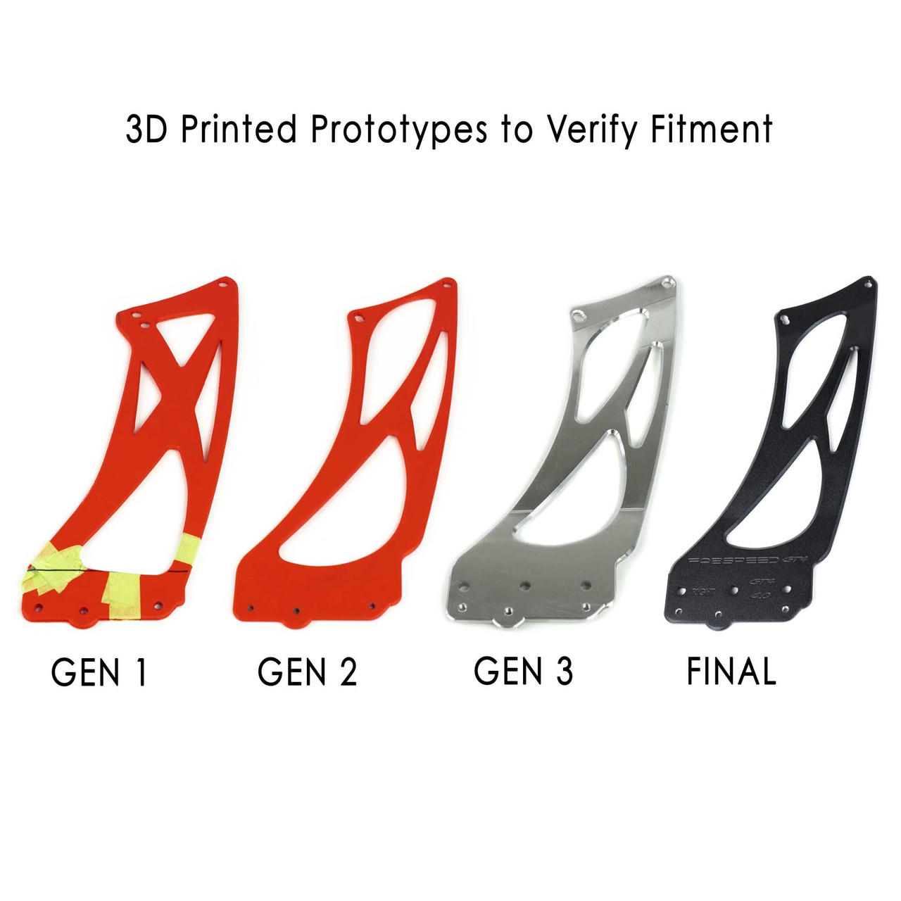Fabspeed Porsche 981/718 Cayman GT4 Monoblock Wing Risers 2015 Onwards (FS.POR.GT4.MWR.XX)