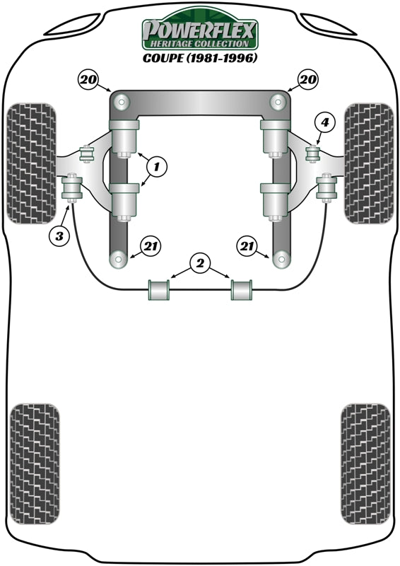 Audi (PFF3-103-22H) Front Anti Roll Bar Mount 22mm