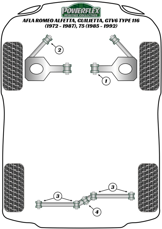Alfa Romeo (PFF1-201H) Front Upper Spring Mount Inner Bush