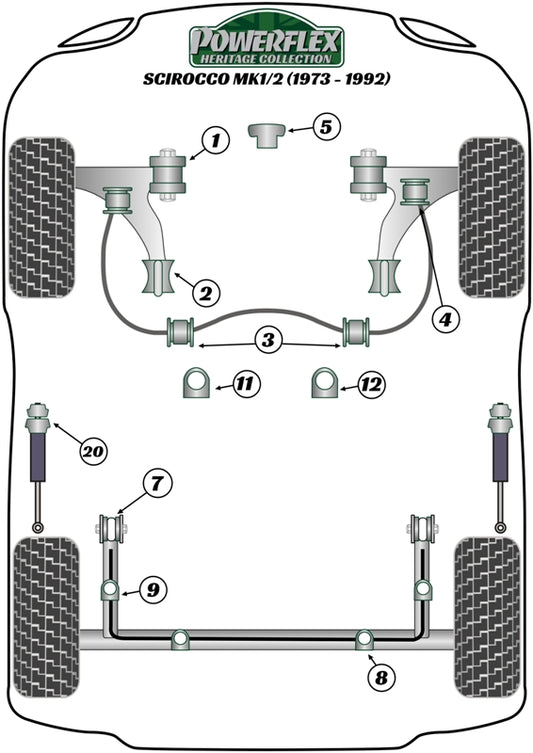 Volkswagen (PFR85-220H) Rear Beam Mounting Bush