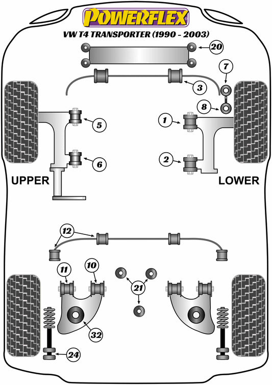 Volkswagen (PFR85-1132-8-2H) Rear Spring Pad 8mm Set of 2