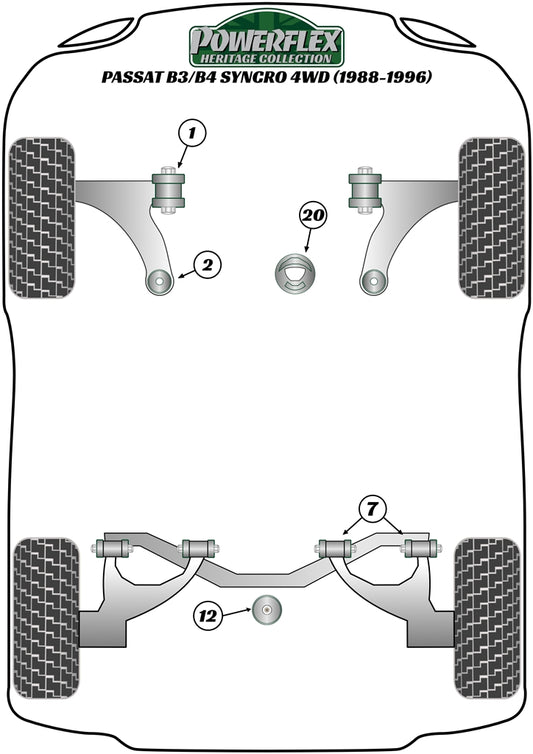 Volkswagen (PFR85-270H) Rear Diff Rear Mounting Bush