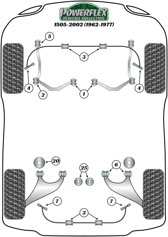BMW (PFF5-2003-20H) Anti Roll Bar Bush 20mm