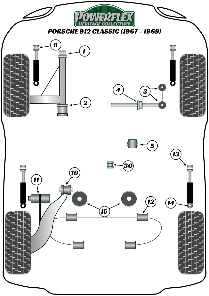 Porsche (PFR57-430H) Shift Rod Coupling Bush