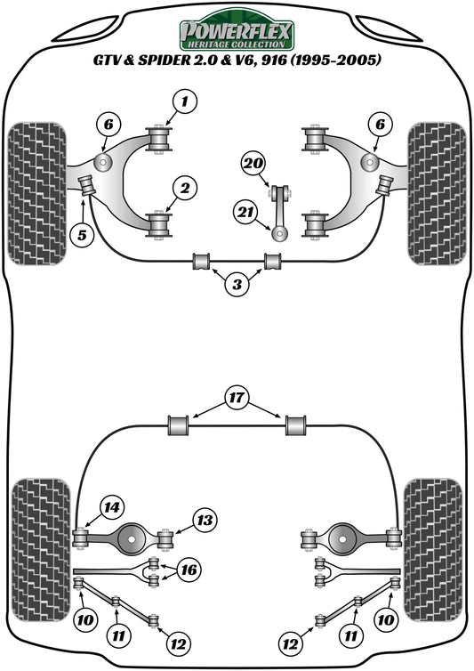 Alfa Romeo (PFR1-713H) Rear Lower Spring Inner Mount