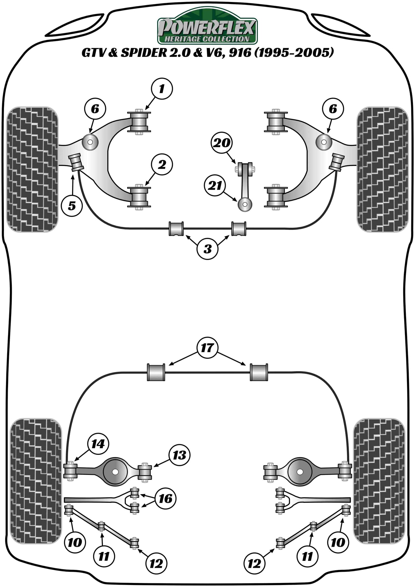 Alfa Romeo (PFF1-814H) Engine Mount Kit V6 Only