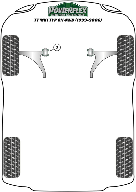 Audi (PFF85-420H) Front Engine Mount Dog Bone (Petrol/Tuned Diesel)