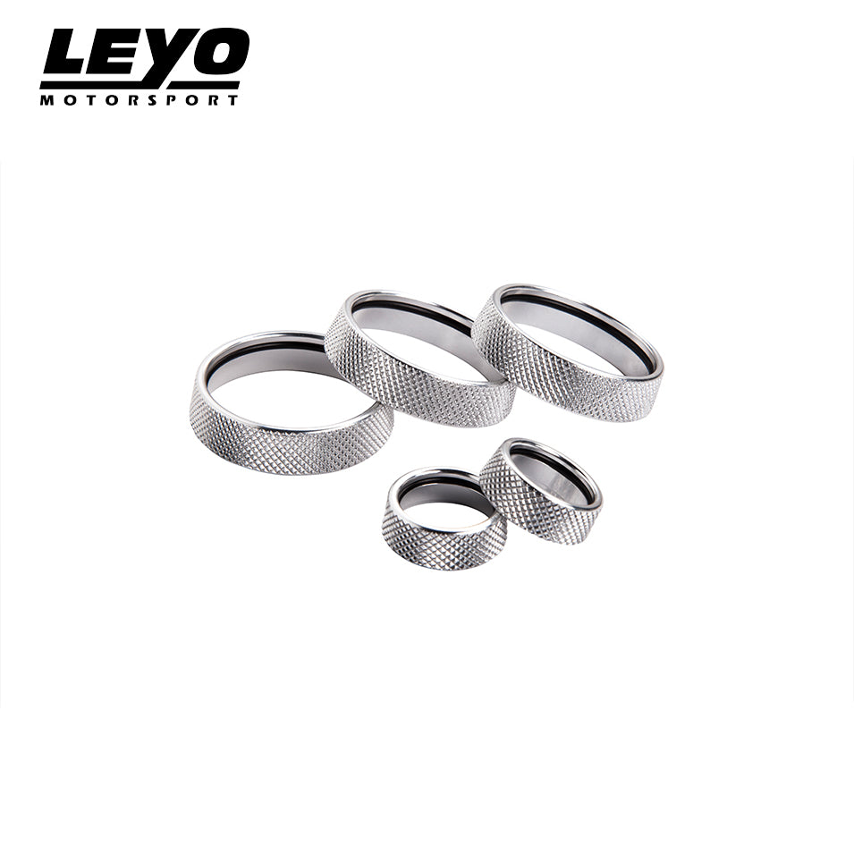 Leyo Motorsport Billet Aluminum Knobs (5 pcs) (Silver)