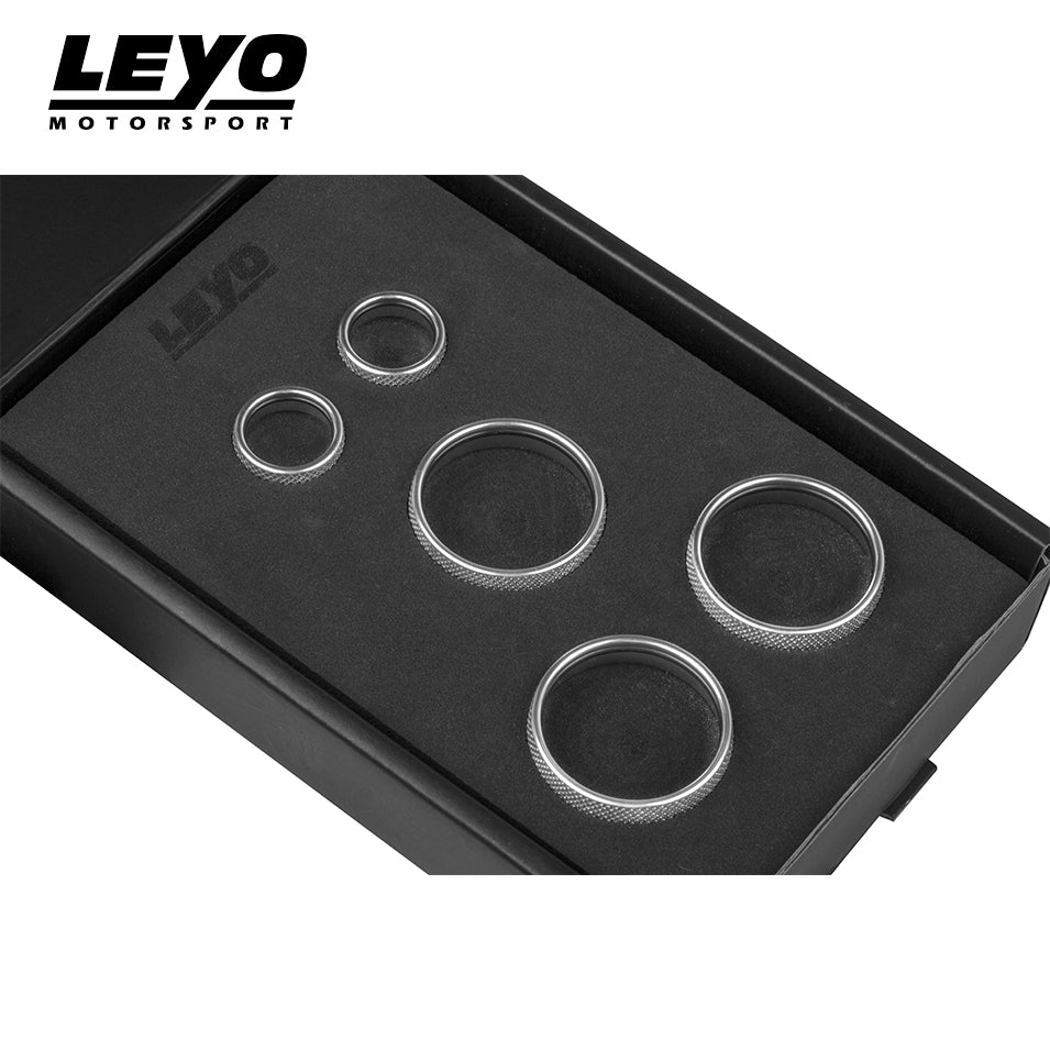 Leyo Motorsport Billet Aluminum Knobs (5 pcs) (Silver)