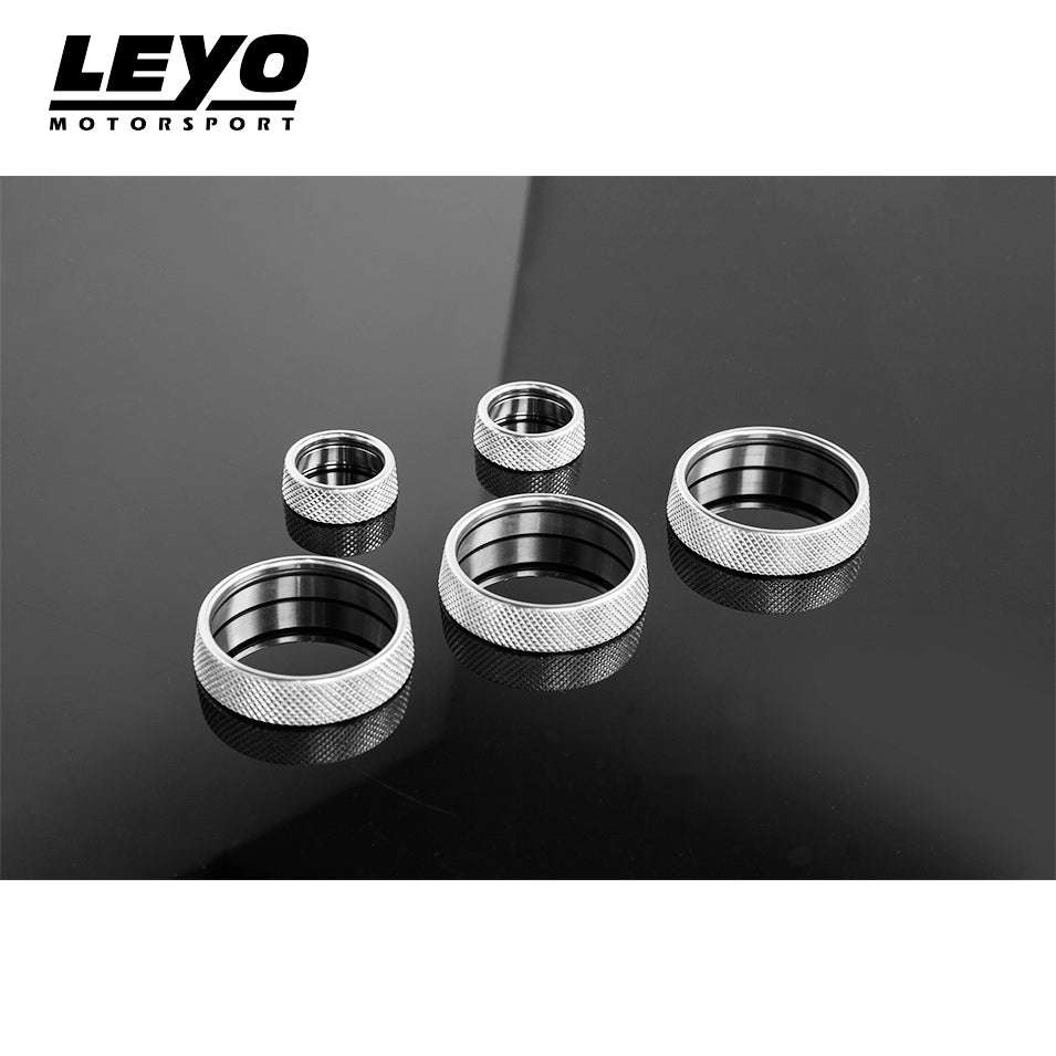 Leyo Motorsport Billet Aluminum Knobs (5 pcs) (Silver)