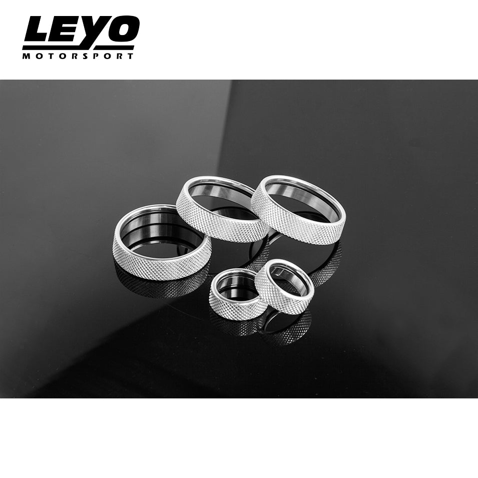 Leyo Motorsport Billet Aluminum Knobs (5 pcs) (Silver)