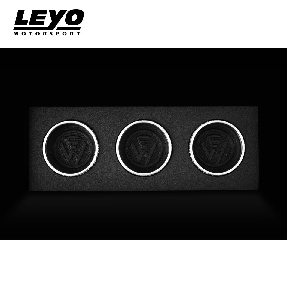 Leyo Motorsport Billet Aluminum Knobs (3 pcs) (Silver)