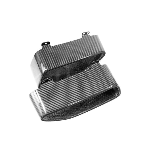 Fabspeed Carbon Fiber Silver Mesh Tail Pipe Tips - McLaren MP4-12C/650S (FS-CF-MCL-TMFSM-12C)