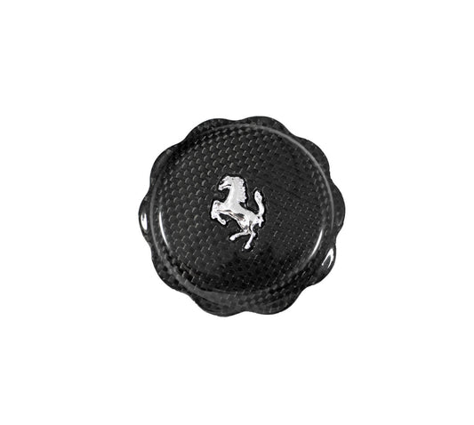 Fabspeed Carbon Fiber Oil Cap Cover With Cavallino - Ferrari F8 Tributo/Spider (FS-CF-FER-OFC-F8)