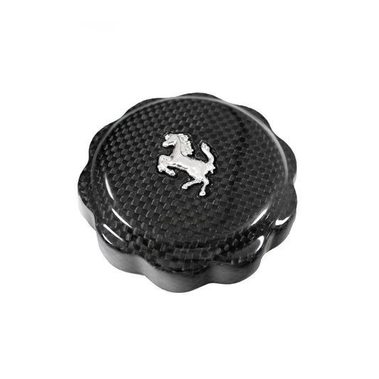 Fabspeed Carbon Fiber Oil Cap Cover With Cavallino - Ferrari F8 Tributo/Spider (FS-CF-FER-OFC-F8)