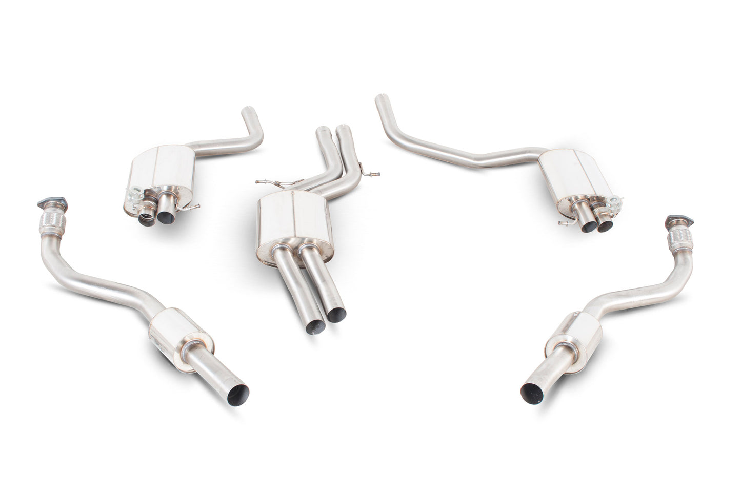 Audi RS4 B8 4.2 Fsi Quattro Avant/RS5 4.2 V8 Coupe Resonated Cat-Back System Inc Active Exhaust Valve (SAU048SYS)
