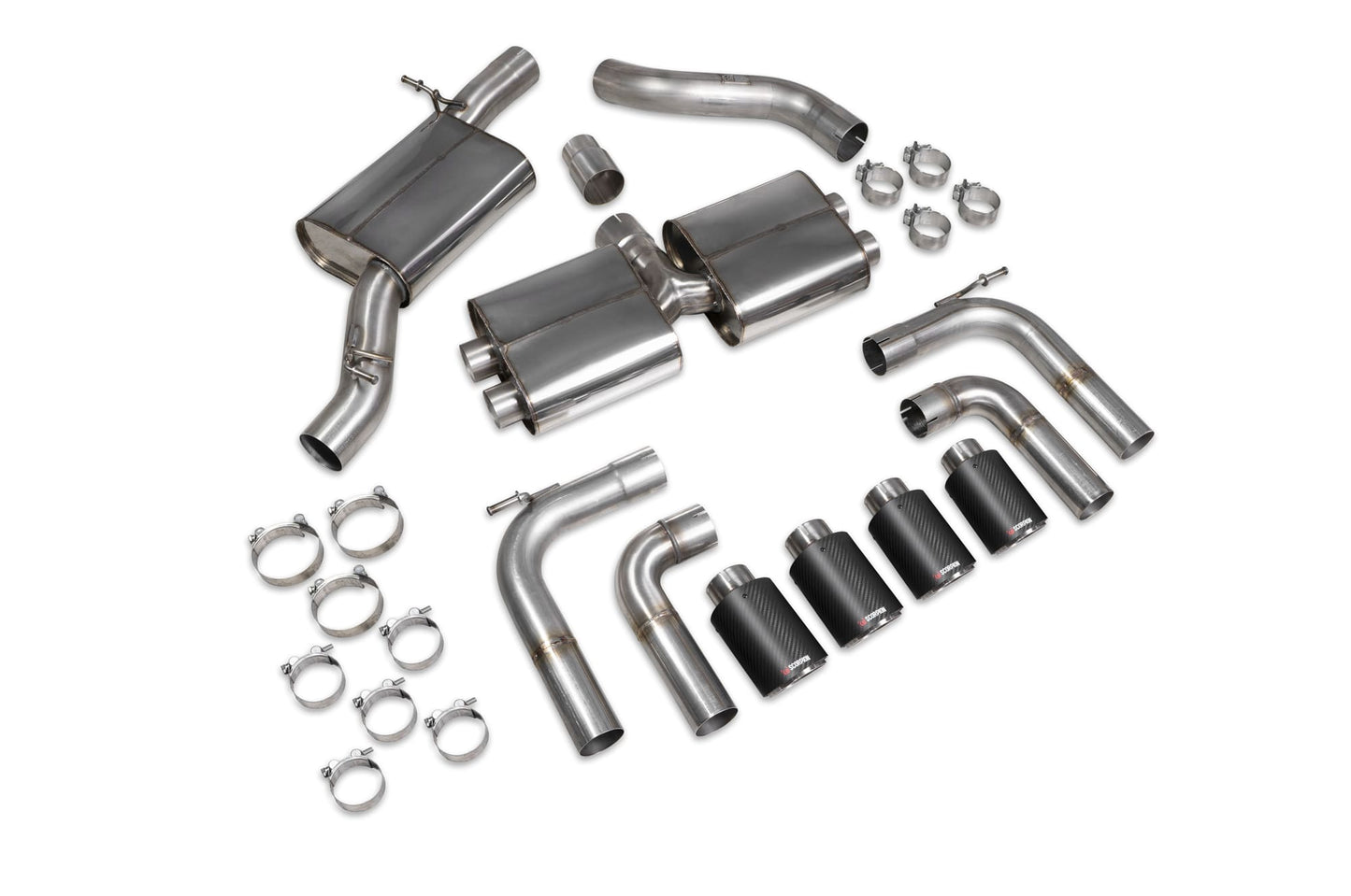 Audi S3 Saloon 8V Resonated Cat/GPF-Back System Without Valves (SAU097CF)